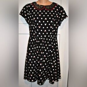 TORRID DISNEY Minnie Mickey Mouse Head Polka Dot Retro Rockabilly Swing Dress 10